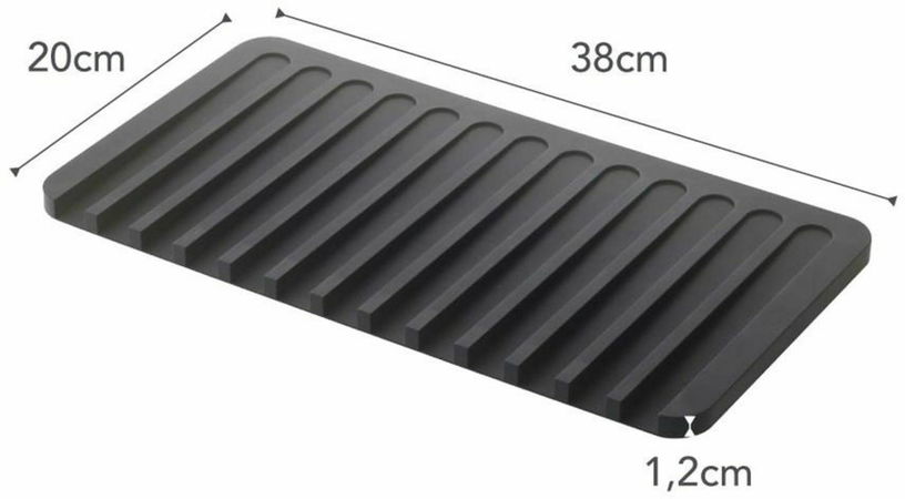 Plateau égouttoir en silicone noir - Yamazaki - The Cool Republic