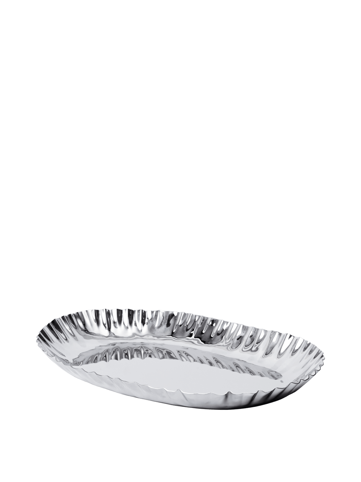 Plateau en acier inoxydable et miroir poli 35 cm Tydra - Ferm Living - The Cool Republic