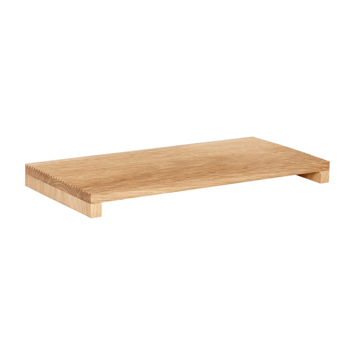 Plateau en bois de chêne strié - Hübsch - The Cool Republic