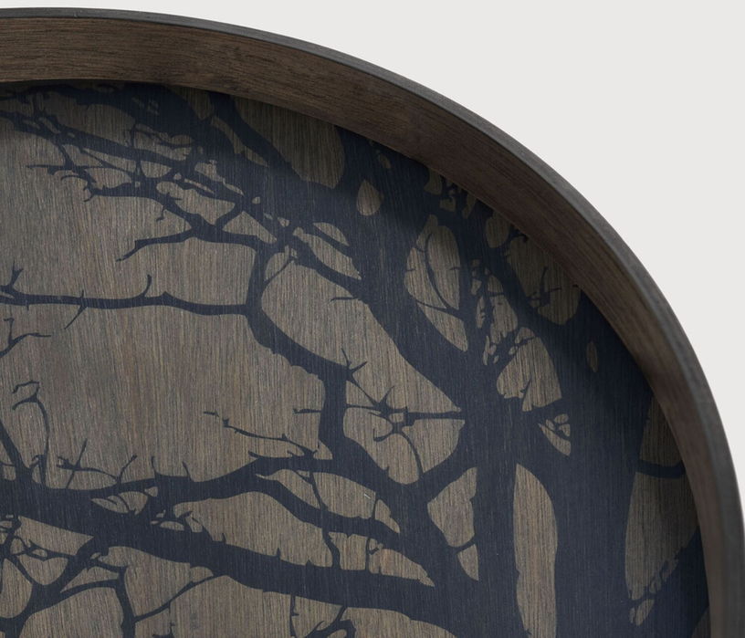 Plateau en bois rond Black Tree L - Ethnicraft - The Cool Republic