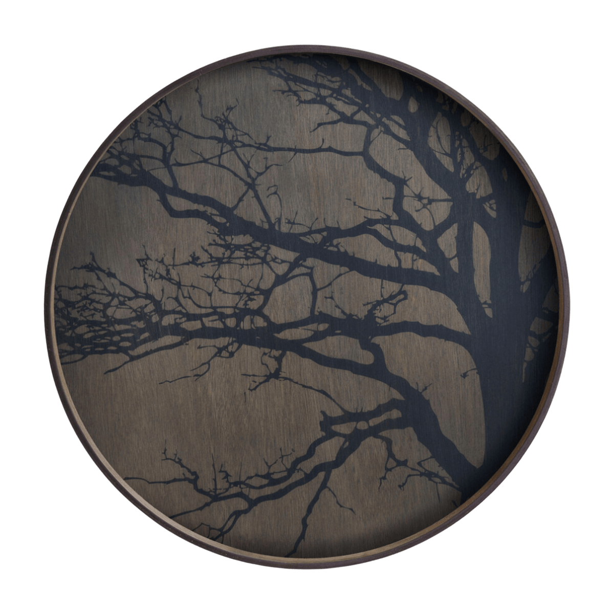 Plateau en bois rond Black Tree L - Ethnicraft - The Cool Republic
