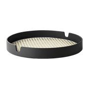 Plateau en bouleau et rotin noir 35 cm Salon - Normann Copenhagen - The Cool Republic