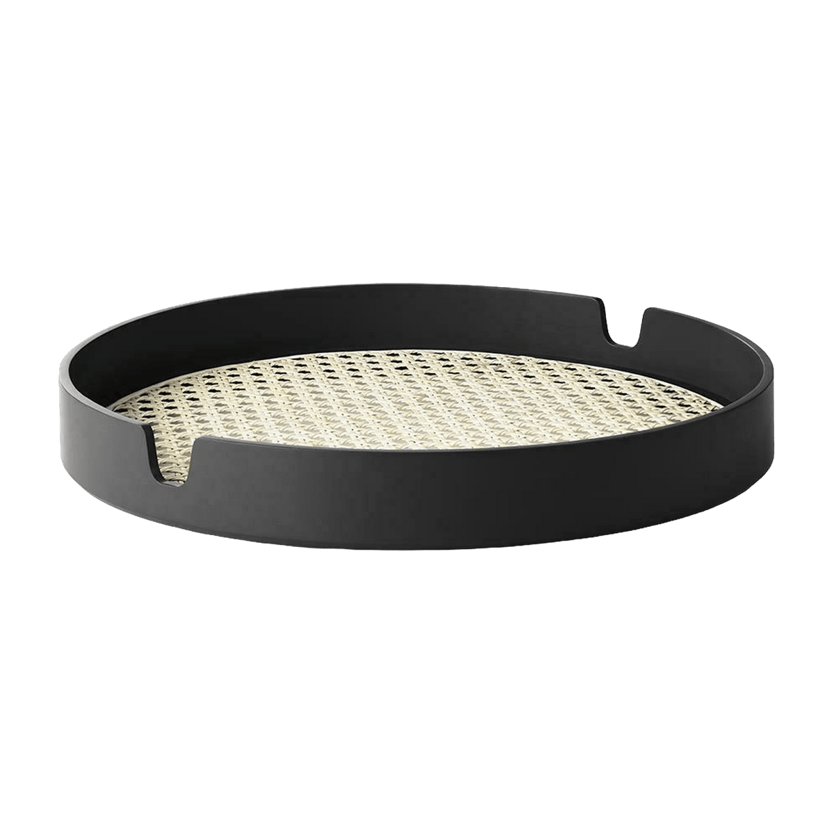 Plateau en bouleau et rotin noir 35 cm Salon - Normann Copenhagen - The Cool Republic