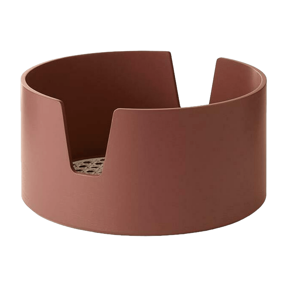 Plateau en bouleau et rotin orange 24 cm Salon - Normann Copenhagen - The Cool Republic