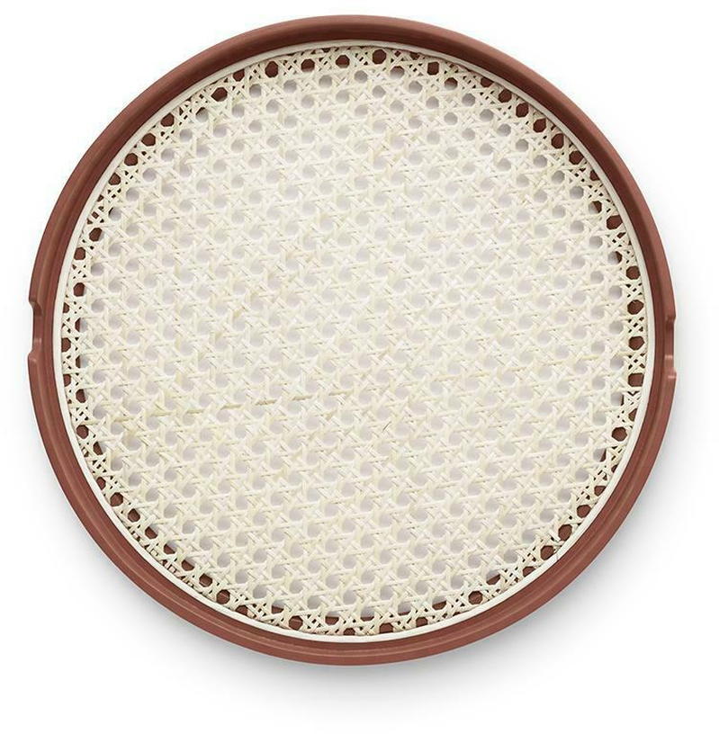 Plateau en bouleau et rotin orange 35 cm Salon - Normann Copenhagen - The Cool Republic