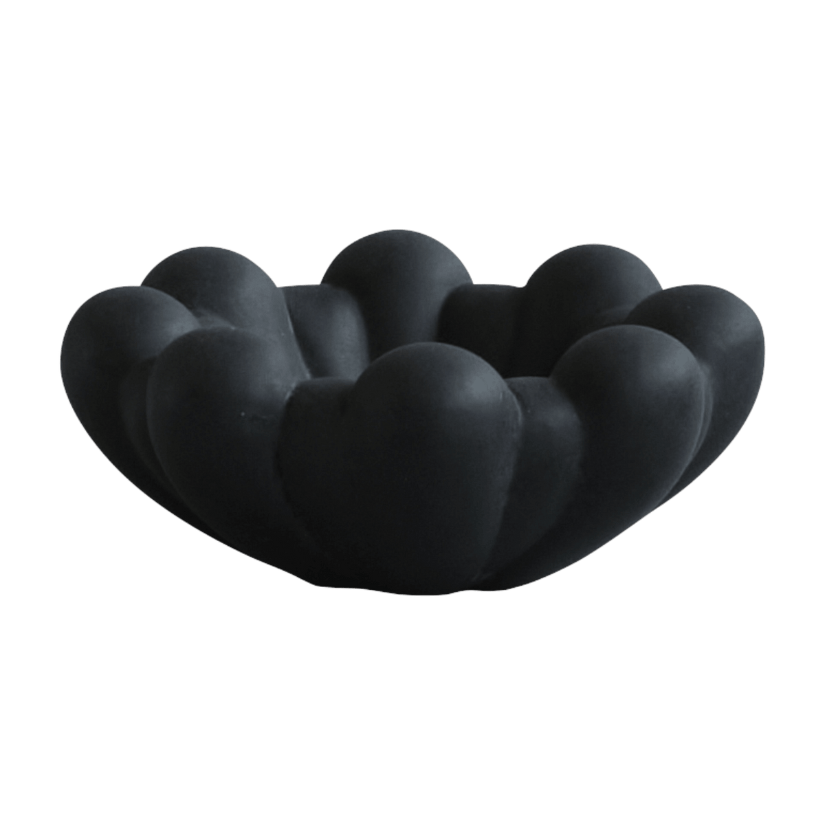Plateau en céramique noir 15,5x15,5x6cm Bloom - 101 COPENHAGEN - The Cool Republic