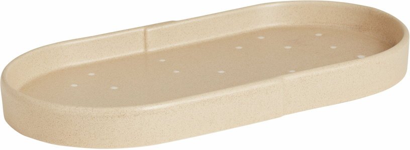 Plateau en grès beige 34 x 18 cm Aki - OYOY - The Cool Republic