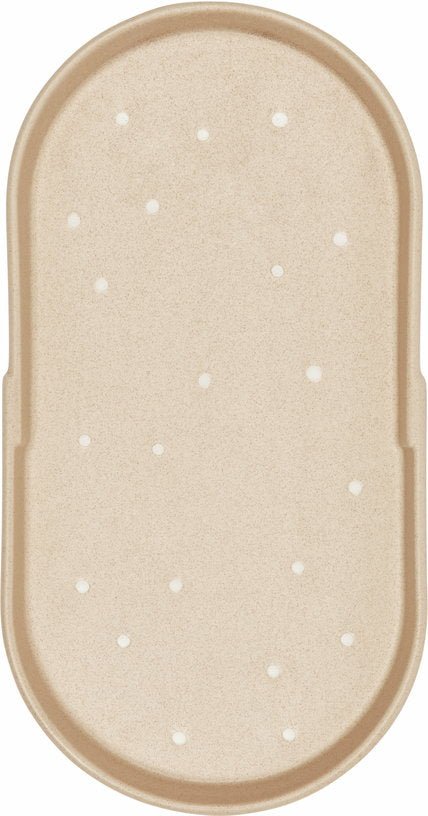 Plateau en grès beige 34 x 18 cm Aki - OYOY - The Cool Republic
