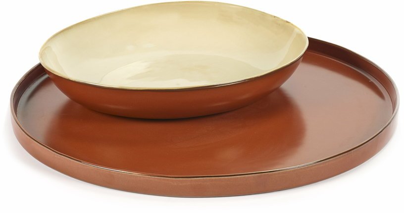 Plateau en grès rouille 46 cm - Serax - The Cool Republic