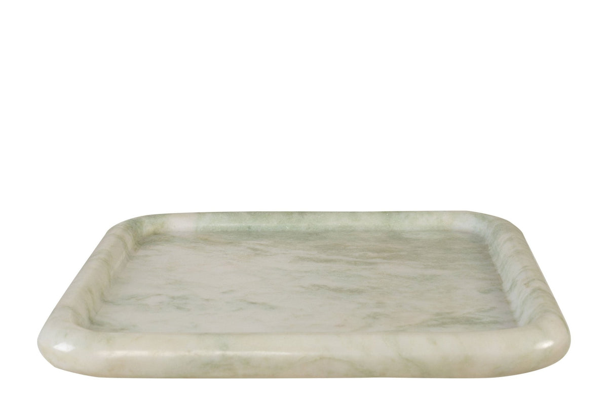 Plateau en marbre blanc carré 40x3cm Saville - Versmissen - The Cool Republic