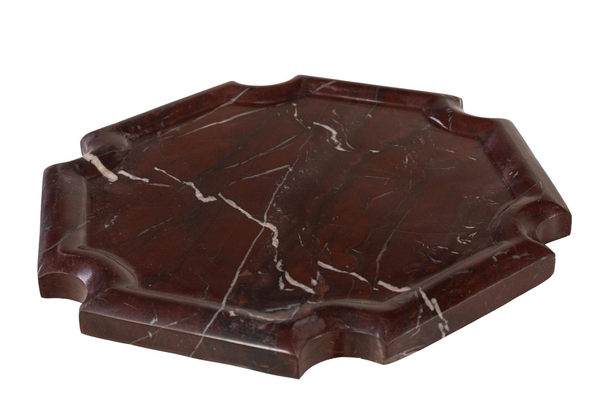 Plateau en marbre rosso levanto foncé 21x2cm Kiko - Versmissen - The Cool Republic