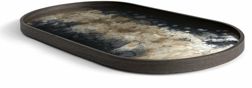 Plateau en verre Black Organic 71 x 36 cm - Ethnicraft Accessories - The Cool Republic