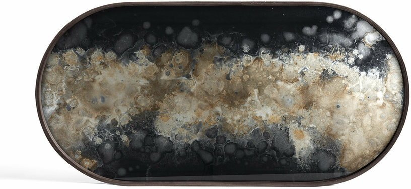 Plateau en verre Black Organic 71 x 36 cm - Ethnicraft Accessories - The Cool Republic