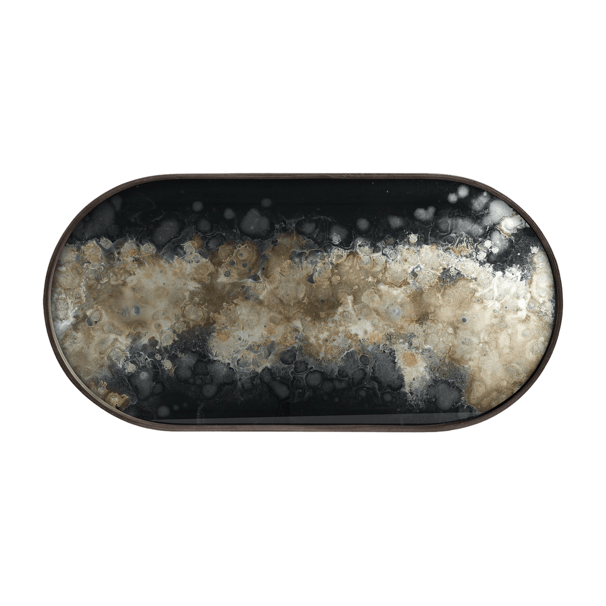 Plateau en verre Black Organic 71 x 36 cm - Ethnicraft Accessories - The Cool Republic