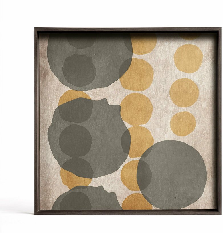 Plateau en verre Layered Dots cannelle 51 x 51 cm - Ethnicraft Accessories - The Cool Republic