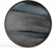 Plateau en verre organique graphite L Linear Flow - Ethnicraft Accessories - The Cool Republic