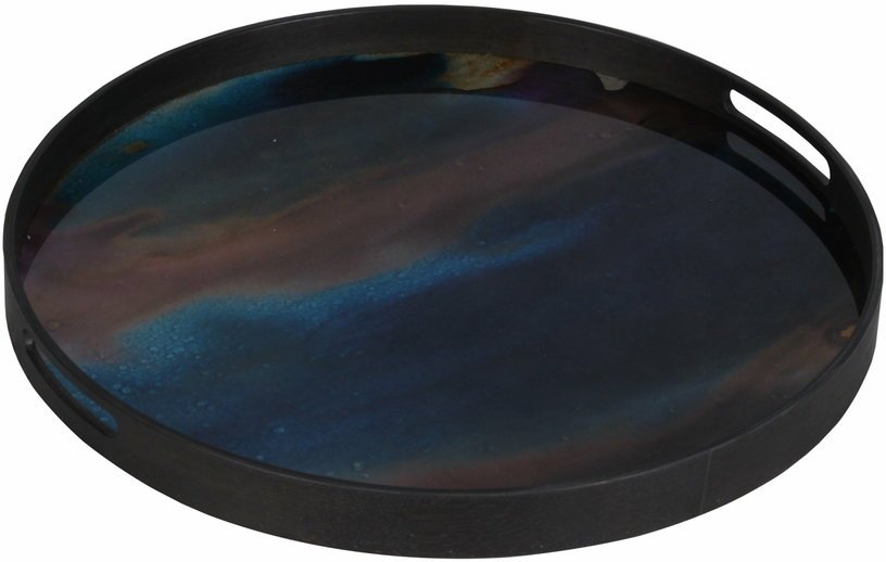 Plateau en verre organique Indigo S Tribal Quest - Ethnicraft Accessories - The Cool Republic