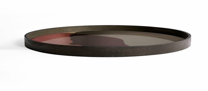 Plateau en verre rouge XL Translucent Silhouettes - Ethnicraft Accessories - The Cool Republic