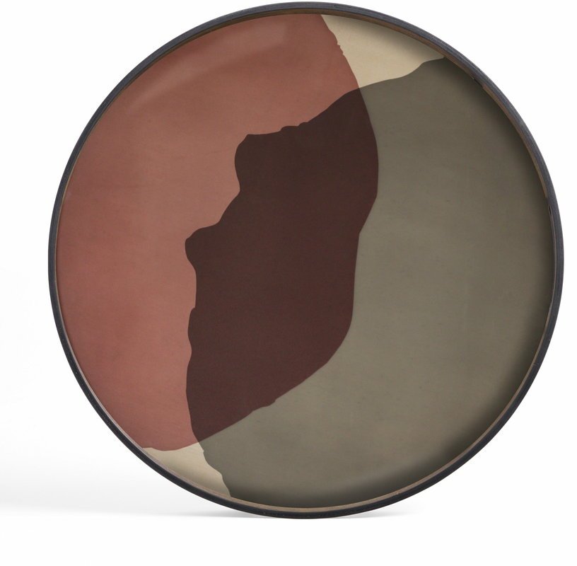 Plateau en verre rouge XL Translucent Silhouettes - Ethnicraft Accessories - The Cool Republic