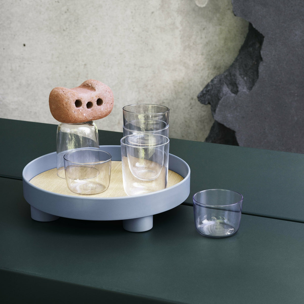 Plateau gris bleu 30 cm Platform - Muuto - The Cool Republic