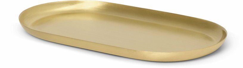 Plateau ovale en laiton 17,8 x 1 x 8,7 cm Basho - Ferm Living - The Cool Republic