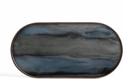 Plateau ovale en verre organique graphite M Linear Flow - Ethnicraft Accessories - The Cool Republic