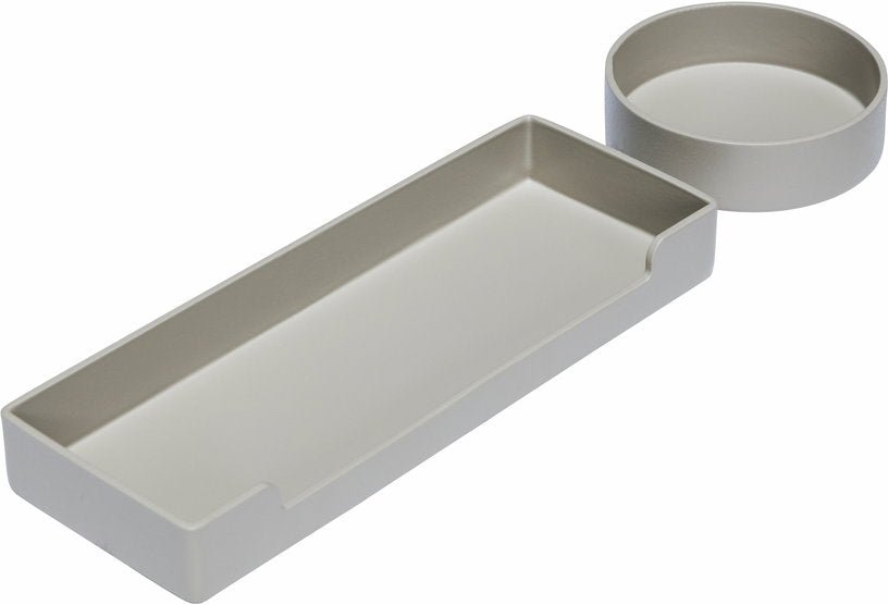 Plateau rectangulaire en fer gris clair 16x6 cm District - Hübsch - The Cool Republic