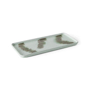 Plateau rectangulaire en grès vert clair 31,8x13,5x2cm Vaisselle 70s - HKLiving - The Cool Republic