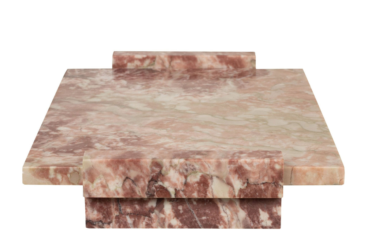 Plateau rectangulaire en marbre rose 40x25x6cm Stanton - Versmissen - The Cool Republic