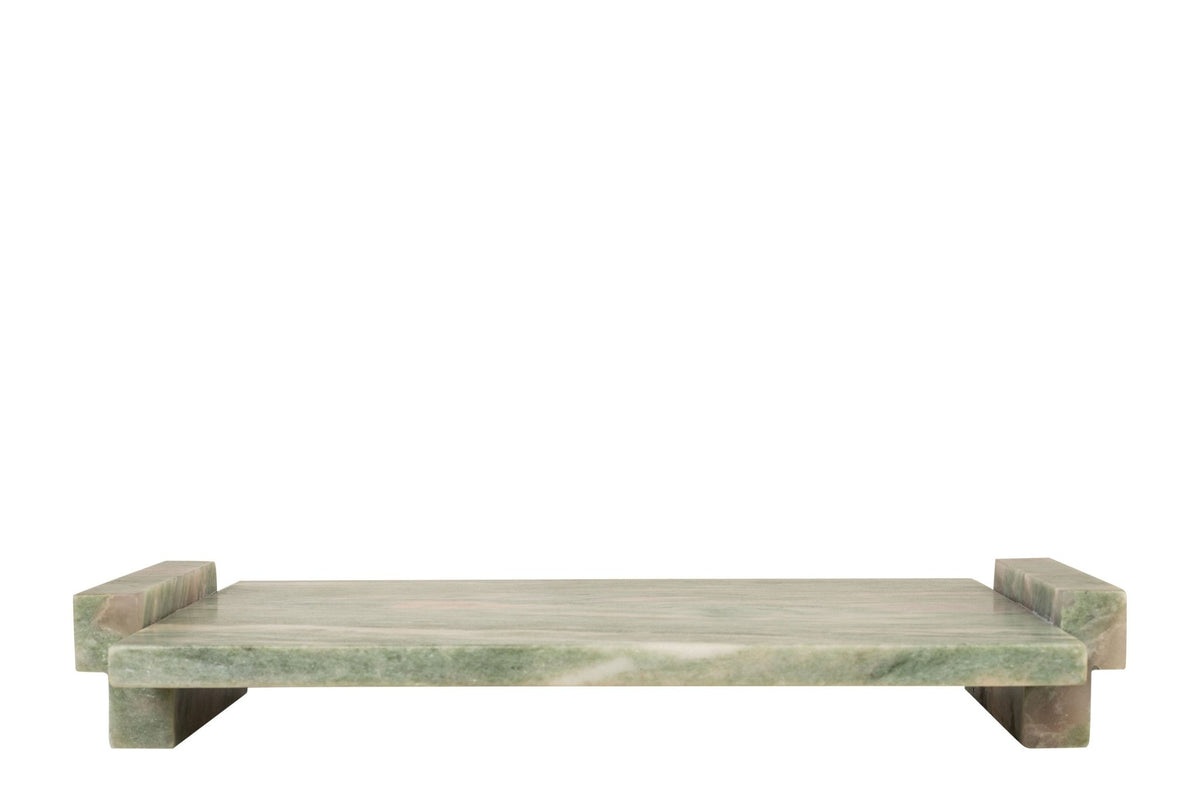 Plateau rectangulaire en marbre vert 40x25x6cm Stanton - Versmissen - The Cool Republic