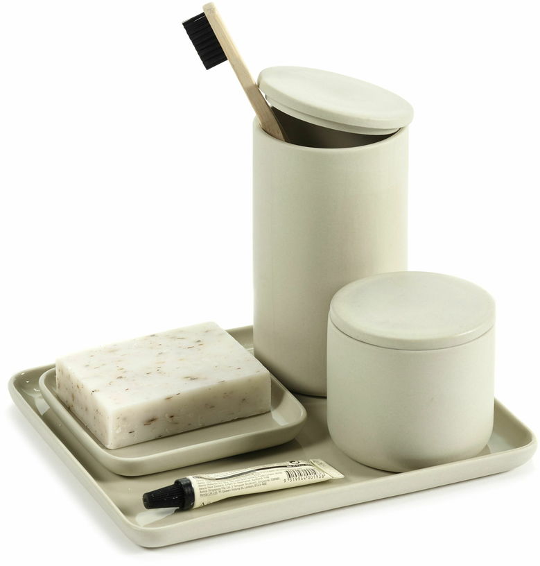 Plateau rectangulaire en porcelaine beige Cose - Serax - The Cool Republic