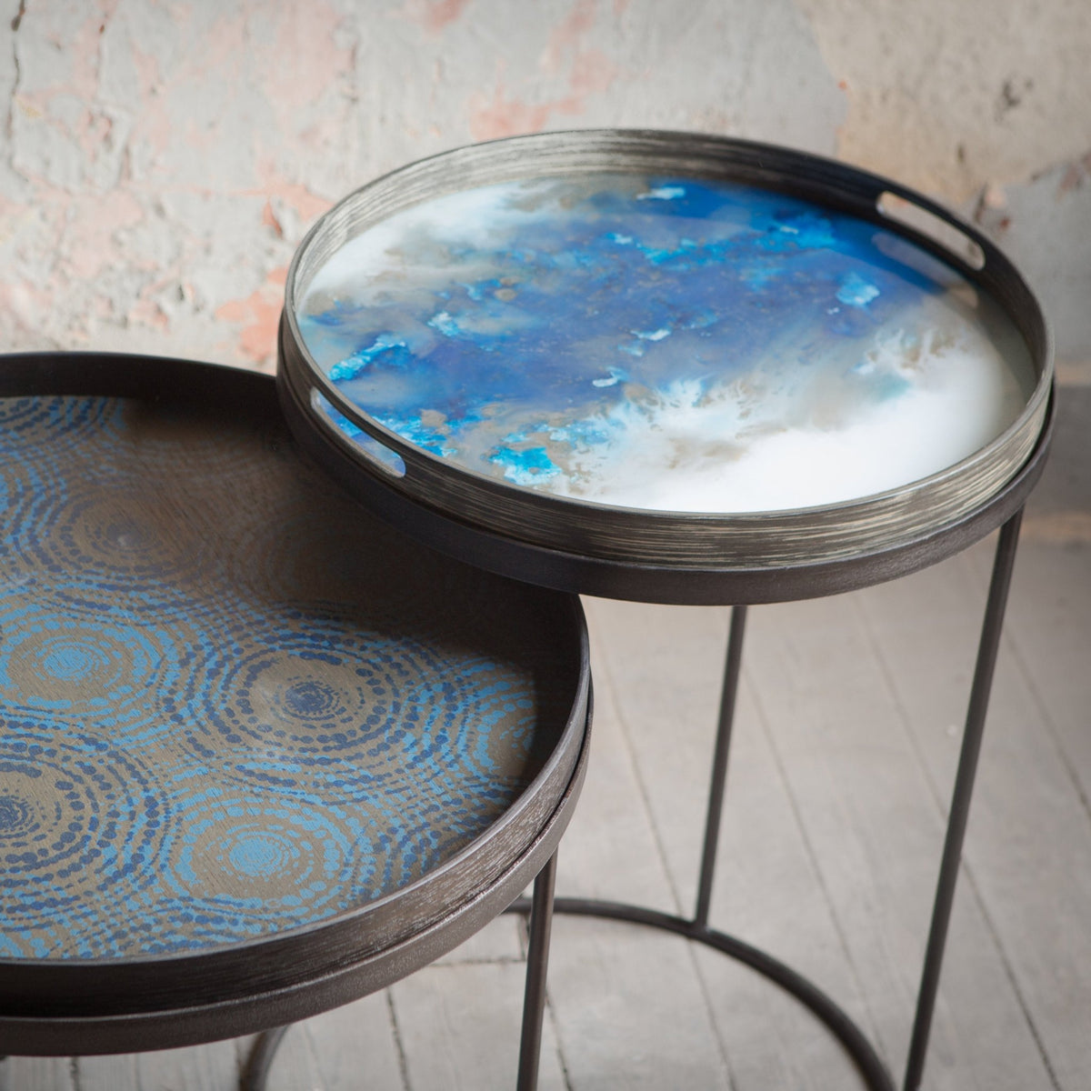 Plateau rond Blue Mist Organic - Ethnicraft Accessories - The Cool Republic
