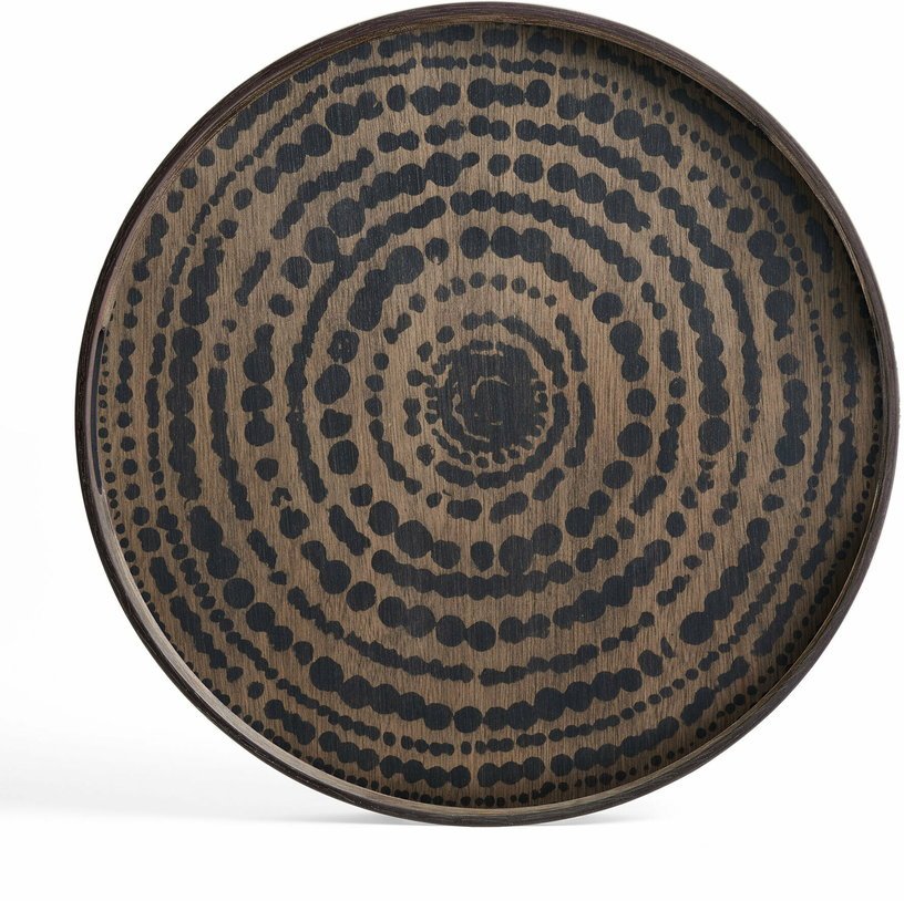 Plateau rond en bois Black Beads S - Ethnicraft Accessories - The Cool Republic