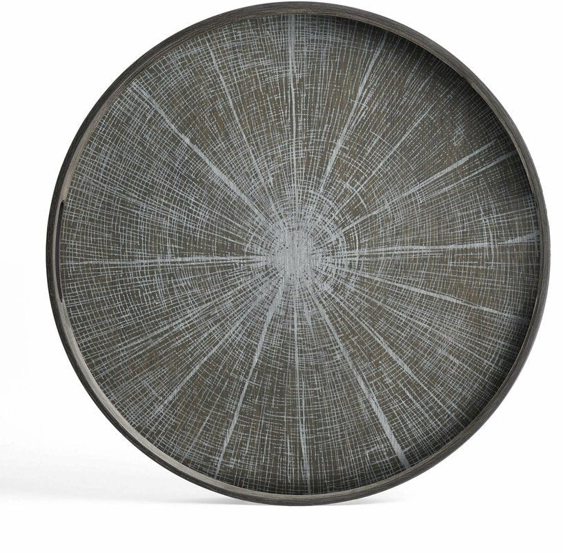 Plateau rond en bois et sérigraphié 48 cm Slice - Ethnicraft Accessories - The Cool Republic
