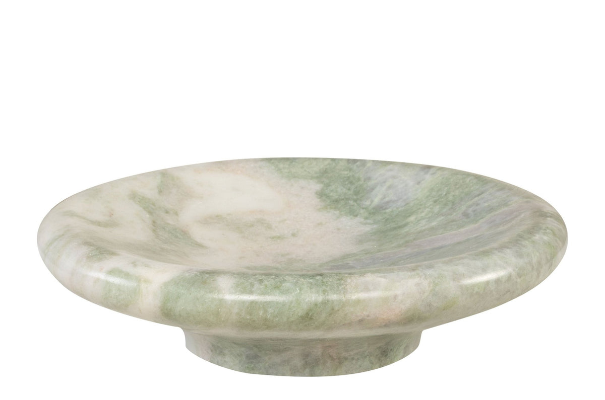Plateau rond en marbre vert 30x8,5cm Miller - Versmissen - The Cool Republic