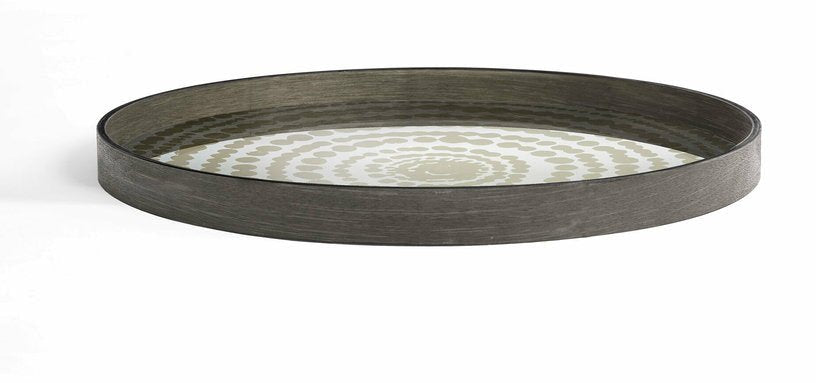 Plateau rond en miroir Gold Beads - Ethnicraft Accessories - The Cool Republic