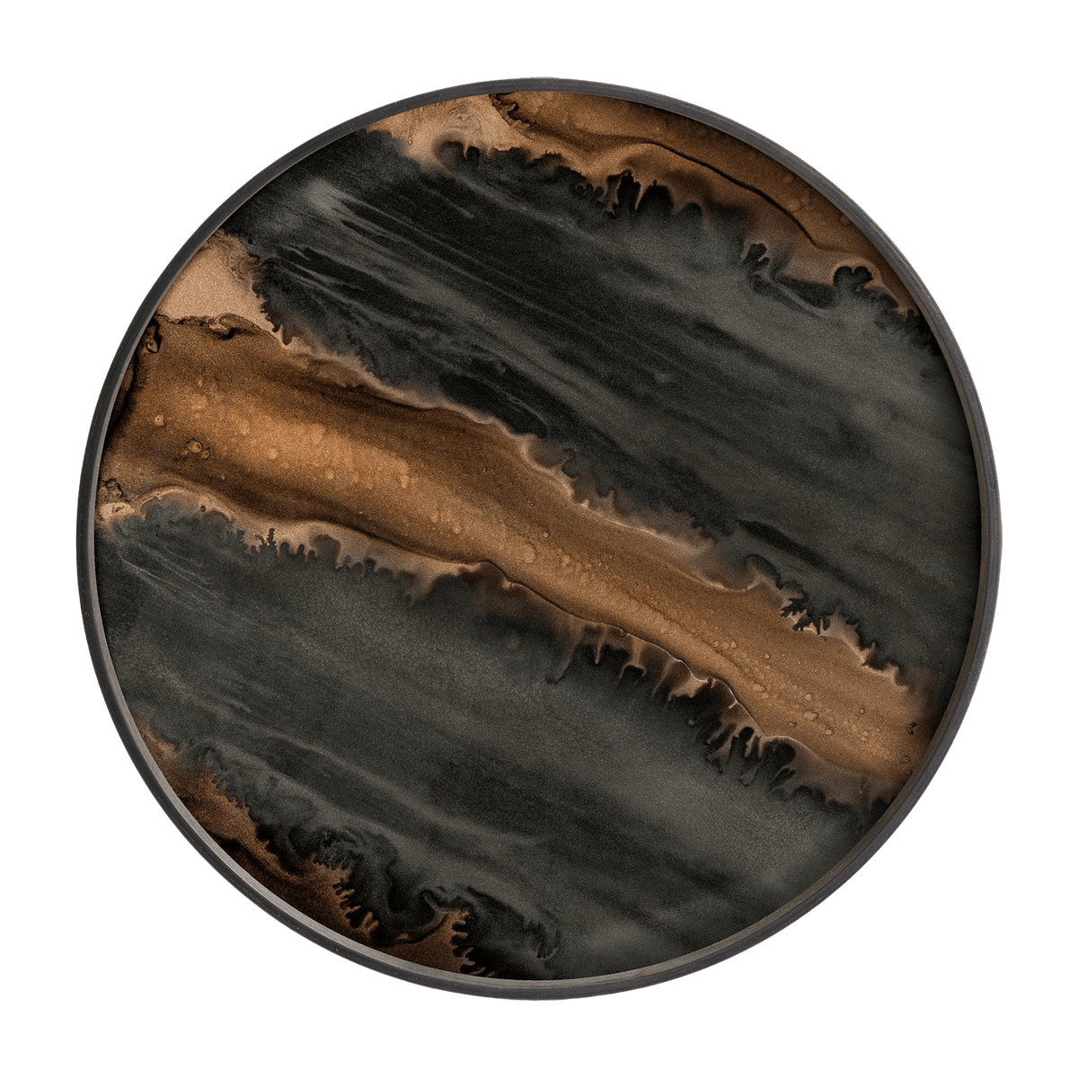 Plateau rond en verre bronze 61 cm Organic - Ethnicraft Accessories - The Cool Republic