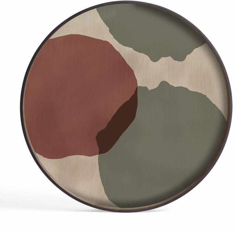 Plateau rond en verre Overlapping Dots L - Ethnicraft Accessories - The Cool Republic