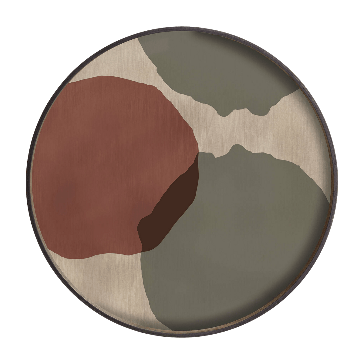 Plateau rond en verre Overlapping Dots L - Ethnicraft Accessories - The Cool Republic