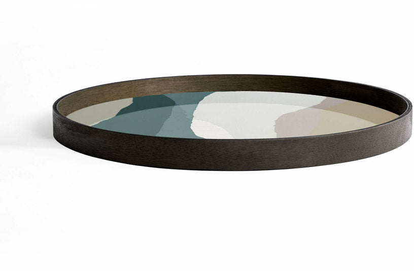 Plateau rond en verre Slate Wabi Sabi L - Ethnicraft Accessories - The Cool Republic