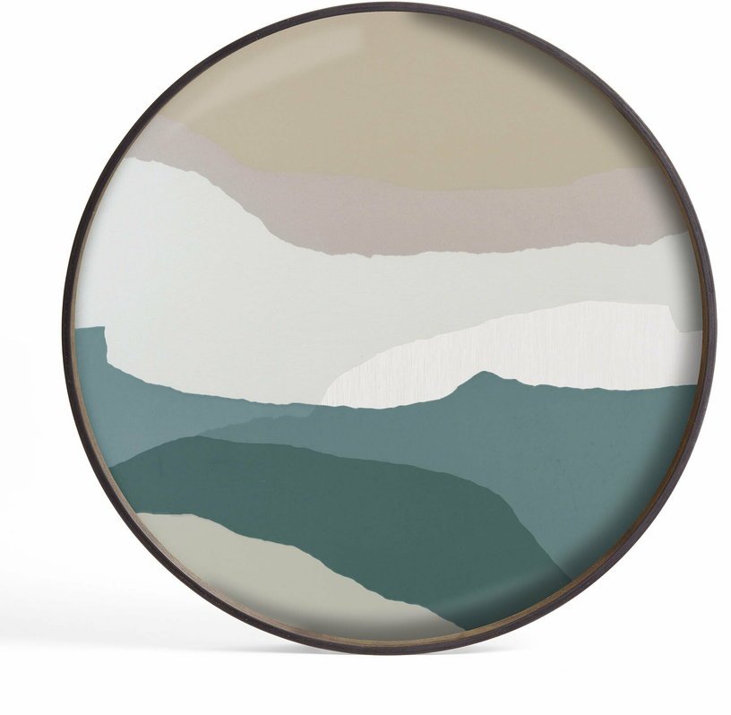 Plateau rond en verre Slate Wabi Sabi L - Ethnicraft Accessories - The Cool Republic