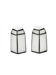 Salière et poivrier en porcelaine blanc et noir Carte Blanche - SERAX