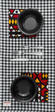 Pochette Duo d'art de la table réglisse douce 2 personnes - Maryne Guyot créations - The Cool Republic