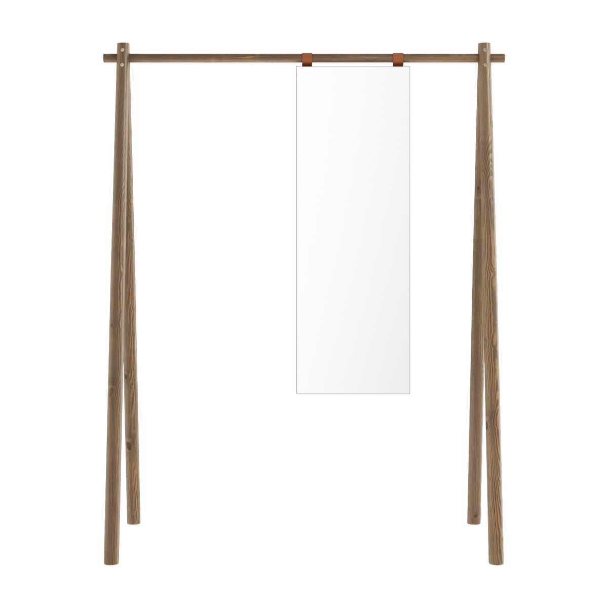Portant avec miroir en pin foncé laqué 74 x 150 x 177 cm Hongi - Karup Design - The Cool Republic