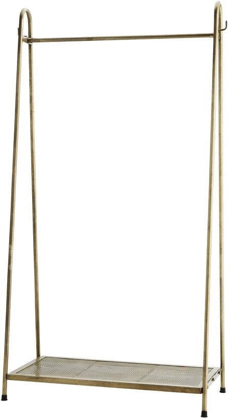 Portant pour vêtements avec planche dorée - Madam Stoltz - The Cool Republic