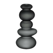 Cairn Candle Holder Medium Sandblasted Smoke - Nude Glass - The Cool Republic