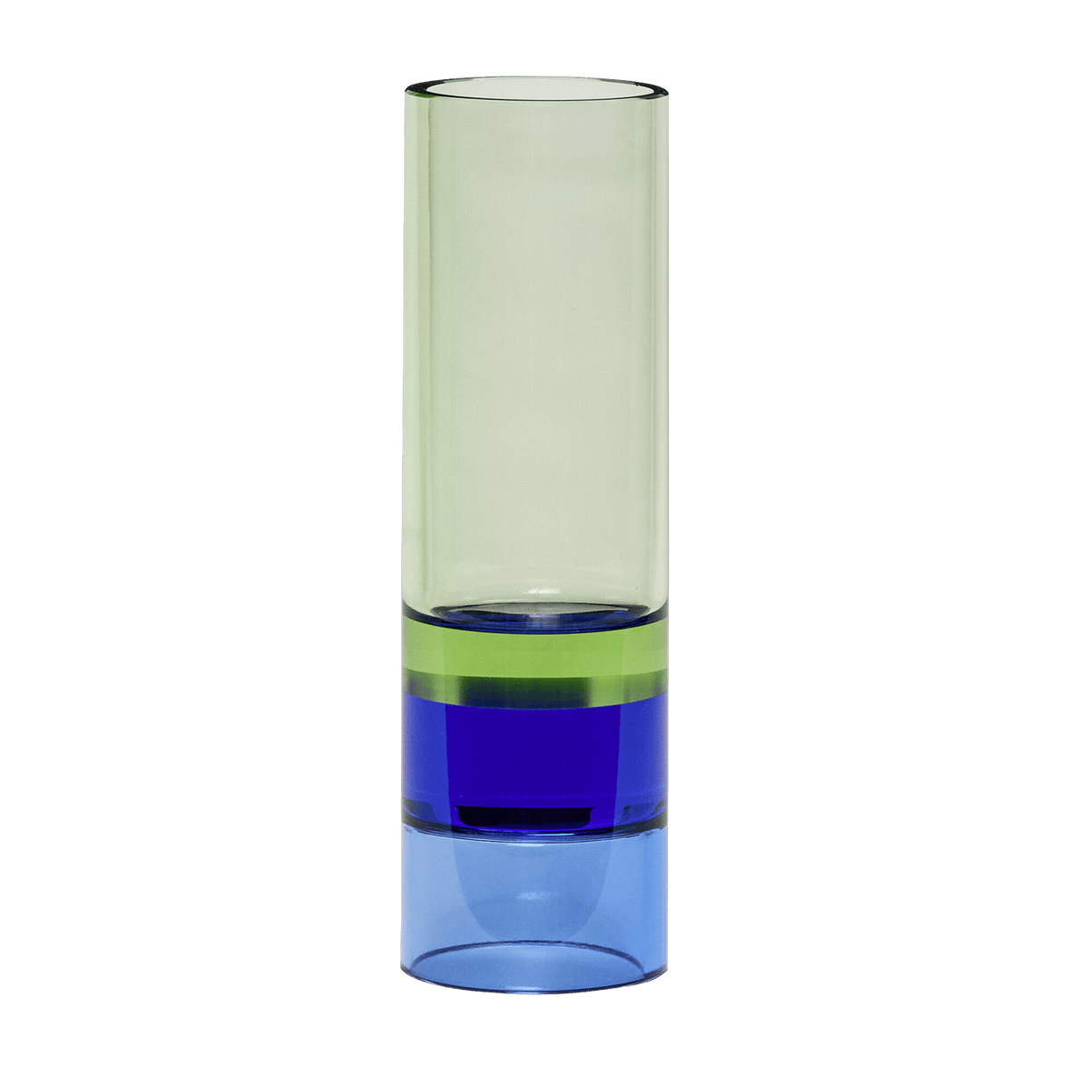 Porte-bougie en cristal vert et bleu Astro - Hübsch - The Cool Republic