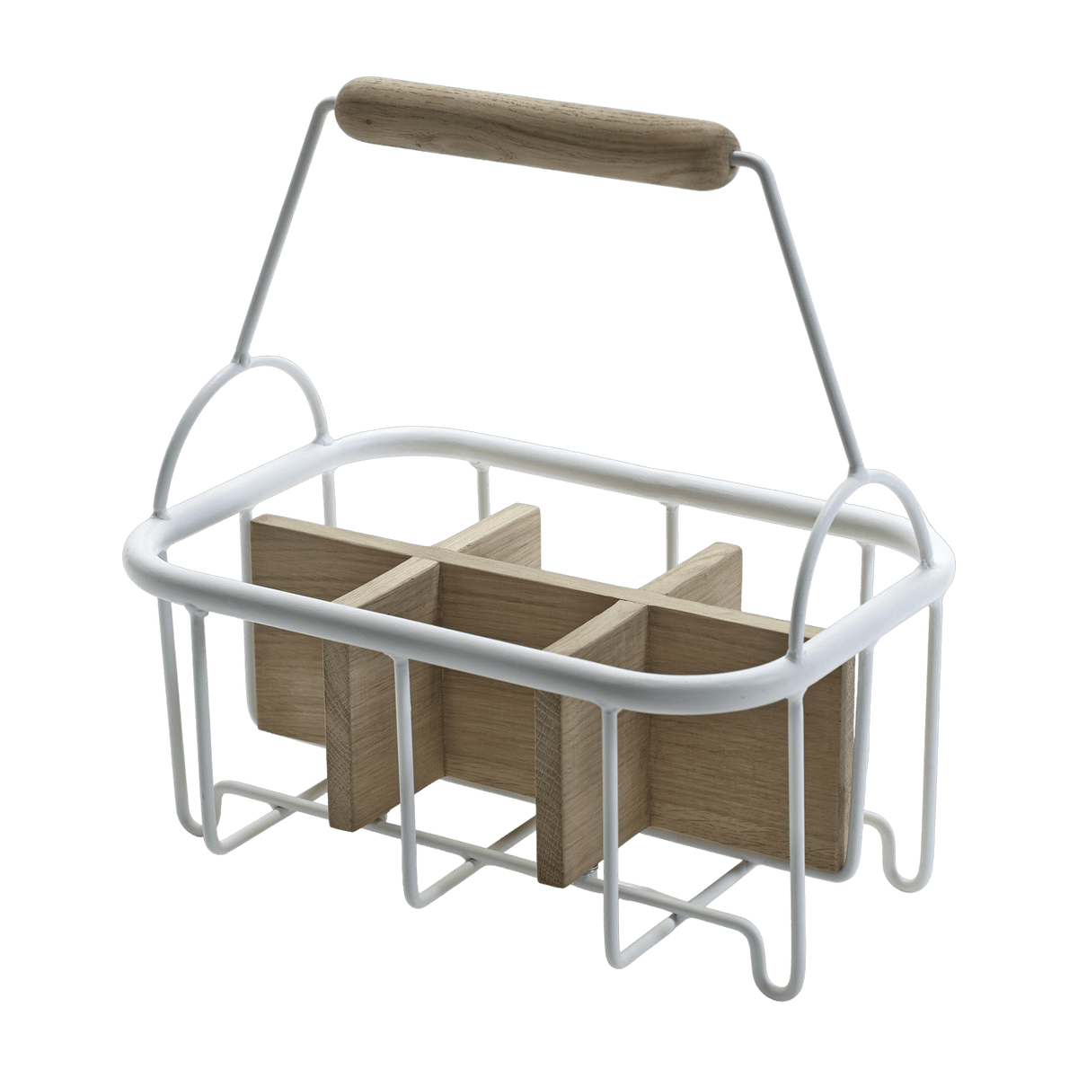 Bottle holder in tinplate and natural oak - Serax - The Cool Republic