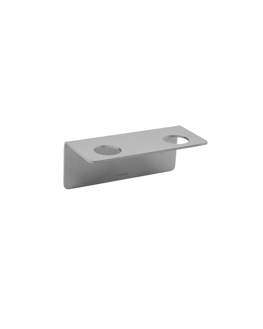 Porte-bouteilles en argent finition brossé 14,5x6,75x5,8cm MK - Meraki - The Cool Republic