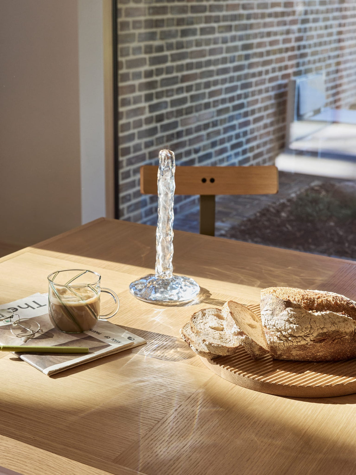 Porte-essuie-tout en verre transparent 28cm Meisui - Hübsch — vue 3
